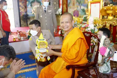 ประมวลภาพพิธีรับตราตั้งและมุทิตาสักการะเจ้าคณะอำเภออัมพวา วัดจุฬามณี ปี ๒๕๖๕