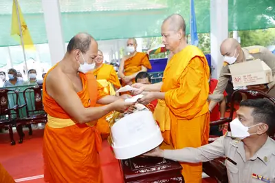 ประมวลภาพพิธีรับตราตั้งและมุทิตาสักการะเจ้าคณะอำเภออัมพวา วัดจุฬามณี ปี ๒๕๖๕