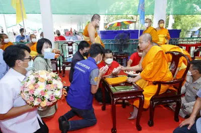 ประมวลภาพพิธีรับตราตั้งและมุทิตาสักการะเจ้าคณะอำเภออัมพวา วัดจุฬามณี ปี ๒๕๖๕