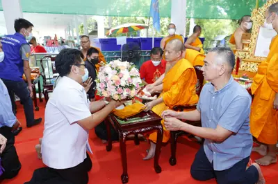 ประมวลภาพพิธีรับตราตั้งและมุทิตาสักการะเจ้าคณะอำเภออัมพวา วัดจุฬามณี ปี ๒๕๖๕