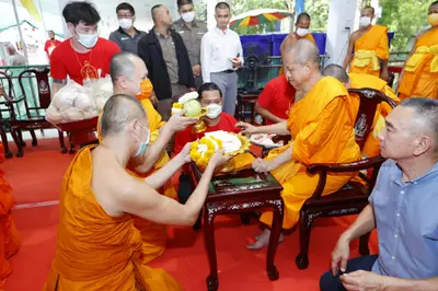 ประมวลภาพพิธีรับตราตั้งและมุทิตาสักการะเจ้าคณะอำเภออัมพวา วัดจุฬามณี ปี ๒๕๖๕