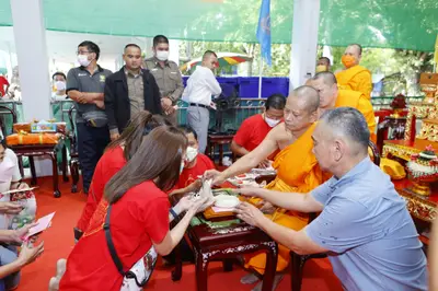 ประมวลภาพพิธีรับตราตั้งและมุทิตาสักการะเจ้าคณะอำเภออัมพวา วัดจุฬามณี ปี ๒๕๖๕