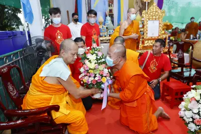 ประมวลภาพพิธีรับตราตั้งและมุทิตาสักการะเจ้าคณะอำเภออัมพวา วัดจุฬามณี ปี ๒๕๖๕