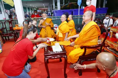 ประมวลภาพพิธีรับตราตั้งและมุทิตาสักการะเจ้าคณะอำเภออัมพวา วัดจุฬามณี ปี ๒๕๖๕