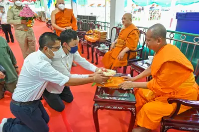 ประมวลภาพพิธีรับตราตั้งและมุทิตาสักการะเจ้าคณะอำเภออัมพวา วัดจุฬามณี ปี ๒๕๖๕