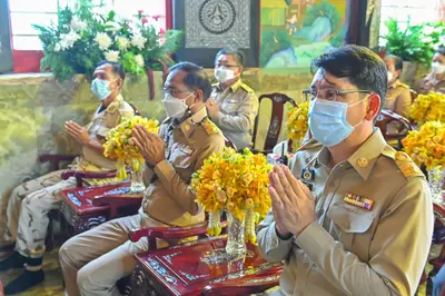 ประมวลภาพพิธีรับตราตั้งและมุทิตาสักการะเจ้าคณะอำเภออัมพวา วัดจุฬามณี ปี ๒๕๖๕
