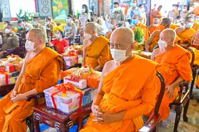 ประมวลภาพพิธีรับตราตั้งและมุทิตาสักการะเจ้าคณะอำเภออัมพวา วัดจุฬามณี ปี ๒๕๖๕