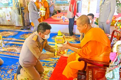 ประมวลภาพพิธีรับตราตั้งและมุทิตาสักการะเจ้าคณะอำเภออัมพวา วัดจุฬามณี ปี ๒๕๖๕