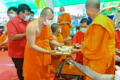 ประมวลภาพพิธีรับตราตั้งและมุทิตาสักการะเจ้าคณะอำเภออัมพวา วัดจุฬามณี ปี ๒๕๖๕
