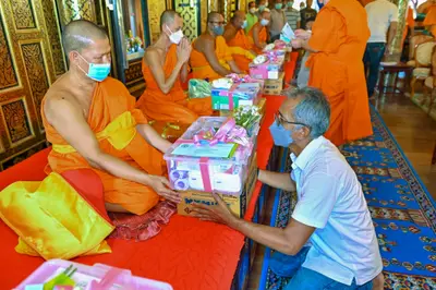 ประมวลภาพพิธีรับตราตั้งและมุทิตาสักการะเจ้าคณะอำเภออัมพวา วัดจุฬามณี ปี ๒๕๖๕
