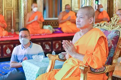 ประมวลภาพพิธีรับตราตั้งและมุทิตาสักการะเจ้าคณะอำเภออัมพวา วัดจุฬามณี ปี ๒๕๖๕