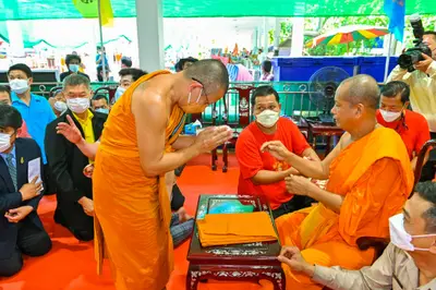 ประมวลภาพพิธีรับตราตั้งและมุทิตาสักการะเจ้าคณะอำเภออัมพวา วัดจุฬามณี ปี ๒๕๖๕