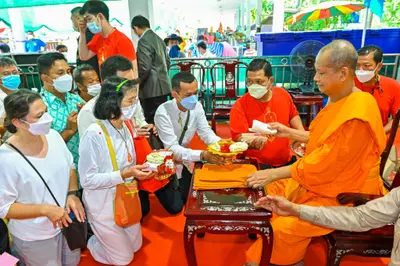 ประมวลภาพพิธีรับตราตั้งและมุทิตาสักการะเจ้าคณะอำเภออัมพวา วัดจุฬามณี ปี ๒๕๖๕