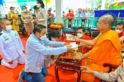 ประมวลภาพพิธีรับตราตั้งและมุทิตาสักการะเจ้าคณะอำเภออัมพวา วัดจุฬามณี ปี ๒๕๖๕