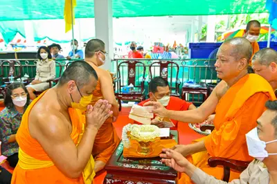 ประมวลภาพพิธีรับตราตั้งและมุทิตาสักการะเจ้าคณะอำเภออัมพวา วัดจุฬามณี ปี ๒๕๖๕