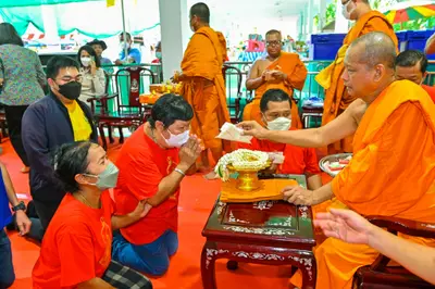 ประมวลภาพพิธีรับตราตั้งและมุทิตาสักการะเจ้าคณะอำเภออัมพวา วัดจุฬามณี ปี ๒๕๖๕