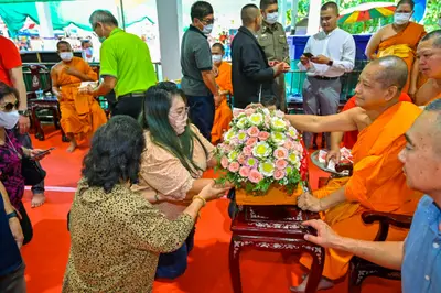 ประมวลภาพพิธีรับตราตั้งและมุทิตาสักการะเจ้าคณะอำเภออัมพวา วัดจุฬามณี ปี ๒๕๖๕