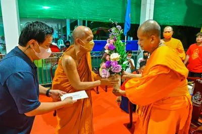 ประมวลภาพพิธีรับตราตั้งและมุทิตาสักการะเจ้าคณะอำเภออัมพวา วัดจุฬามณี ปี ๒๕๖๕