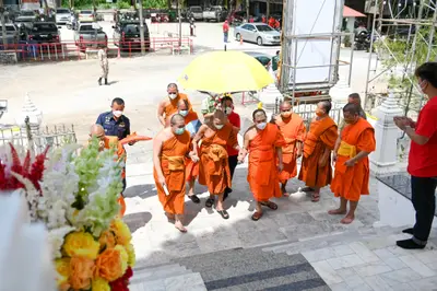 ประมวลภาพพิธีรับตราตั้งและมุทิตาสักการะเจ้าคณะอำเภออัมพวา วัดจุฬามณี ปี ๒๕๖๕