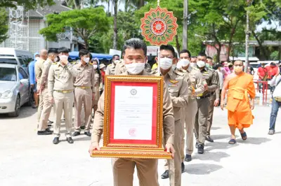 ประมวลภาพพิธีรับตราตั้งและมุทิตาสักการะเจ้าคณะอำเภออัมพวา วัดจุฬามณี ปี ๒๕๖๕