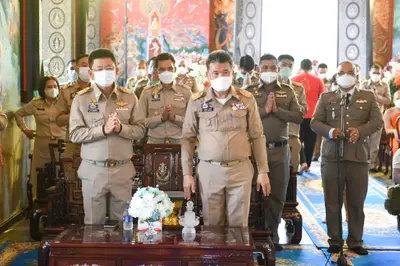 ประมวลภาพพิธีรับตราตั้งและมุทิตาสักการะเจ้าคณะอำเภออัมพวา วัดจุฬามณี ปี ๒๕๖๕