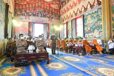 ประมวลภาพพิธีรับตราตั้งและมุทิตาสักการะเจ้าคณะอำเภออัมพวา วัดจุฬามณี ปี ๒๕๖๕