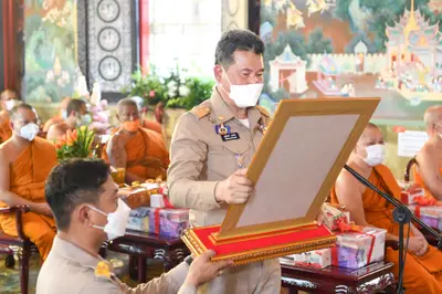 ประมวลภาพพิธีรับตราตั้งและมุทิตาสักการะเจ้าคณะอำเภออัมพวา วัดจุฬามณี ปี ๒๕๖๕