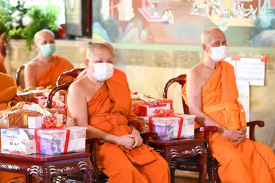 ประมวลภาพพิธีรับตราตั้งและมุทิตาสักการะเจ้าคณะอำเภออัมพวา วัดจุฬามณี ปี ๒๕๖๕