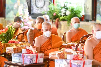 ประมวลภาพพิธีรับตราตั้งและมุทิตาสักการะเจ้าคณะอำเภออัมพวา วัดจุฬามณี ปี ๒๕๖๕
