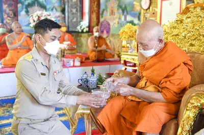 ประมวลภาพพิธีรับตราตั้งและมุทิตาสักการะเจ้าคณะอำเภออัมพวา วัดจุฬามณี ปี ๒๕๖๕