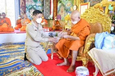 ประมวลภาพพิธีรับตราตั้งและมุทิตาสักการะเจ้าคณะอำเภออัมพวา วัดจุฬามณี ปี ๒๕๖๕