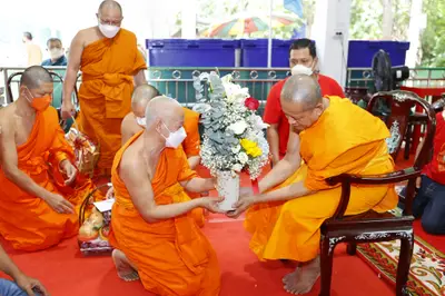 ประมวลภาพพิธีรับตราตั้งและมุทิตาสักการะเจ้าคณะอำเภออัมพวา วัดจุฬามณี ปี ๒๕๖๕