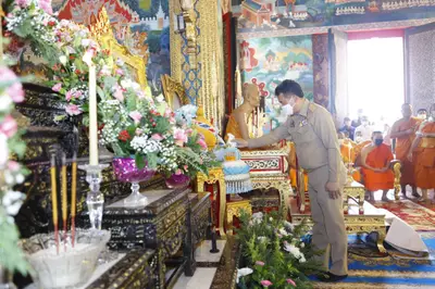 ประมวลภาพพิธีรับตราตั้งและมุทิตาสักการะเจ้าคณะอำเภออัมพวา วัดจุฬามณี ปี ๒๕๖๕