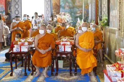ประมวลภาพพิธีรับตราตั้งและมุทิตาสักการะเจ้าคณะอำเภออัมพวา วัดจุฬามณี ปี ๒๕๖๕