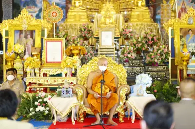 ประมวลภาพพิธีรับตราตั้งและมุทิตาสักการะเจ้าคณะอำเภออัมพวา วัดจุฬามณี ปี ๒๕๖๕
