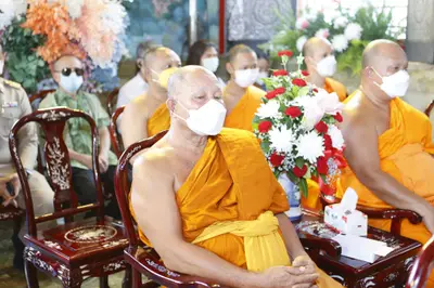 ประมวลภาพพิธีรับตราตั้งและมุทิตาสักการะเจ้าคณะอำเภออัมพวา วัดจุฬามณี ปี ๒๕๖๕