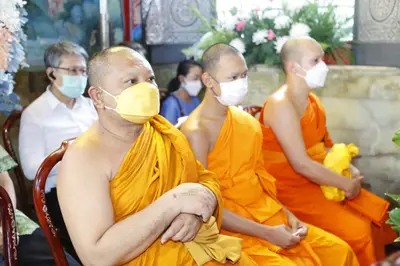 ประมวลภาพพิธีรับตราตั้งและมุทิตาสักการะเจ้าคณะอำเภออัมพวา วัดจุฬามณี ปี ๒๕๖๕