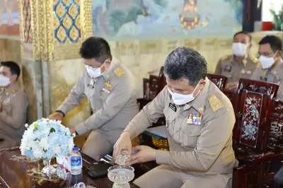 ประมวลภาพพิธีรับตราตั้งและมุทิตาสักการะเจ้าคณะอำเภออัมพวา วัดจุฬามณี ปี ๒๕๖๕