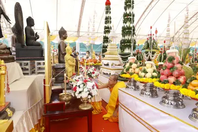 ประมวลภาพพิธีบวงสรวงและมอบเหรียญเสมา วัดจุฬามณี ปี ๒๕๖๕
