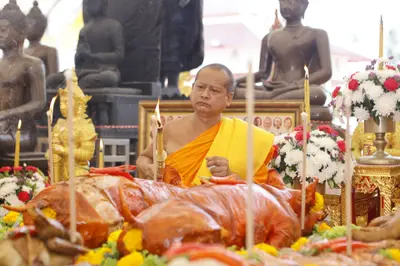 ประมวลภาพพิธีบวงสรวงและมอบเหรียญเสมา วัดจุฬามณี ปี ๒๕๖๕
