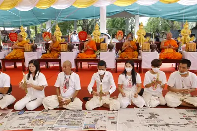 ประมวลภาพพิธีบวงสรวงและมอบเหรียญเสมา วัดจุฬามณี ปี ๒๕๖๕