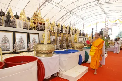 ประมวลภาพพิธีบวงสรวงและมอบเหรียญเสมา วัดจุฬามณี ปี ๒๕๖๕
