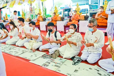 ประมวลภาพพิธีบวงสรวงและมอบเหรียญเสมา วัดจุฬามณี ปี ๒๕๖๕