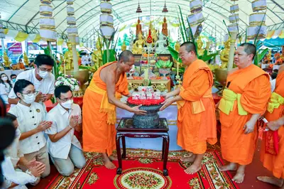 ประมวลภาพพิธีบวงสรวงและมอบเหรียญเสมา วัดจุฬามณี ปี ๒๕๖๕