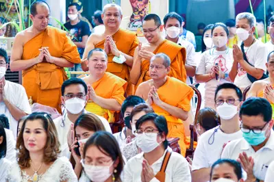 ประมวลภาพพิธีบวงสรวงและมอบเหรียญเสมา วัดจุฬามณี ปี ๒๕๖๕
