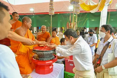 ประมวลภาพพิธีบวงสรวงและมอบเหรียญเสมา วัดจุฬามณี ปี ๒๕๖๕