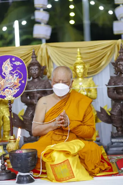 ประมวลภาพพิธีสวดนพเคราะห์และพุทธาภิเษกวัตถุมงคล วัดจุฬามณี ปี ๒๕๖๕