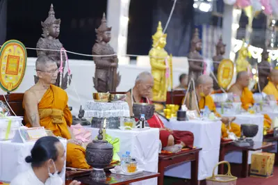 ประมวลภาพพิธีสวดนพเคราะห์และพุทธาภิเษกวัตถุมงคล วัดจุฬามณี ปี ๒๕๖๕
