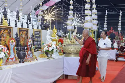 ประมวลภาพพิธีสวดนพเคราะห์และพุทธาภิเษกวัตถุมงคล วัดจุฬามณี ปี ๒๕๖๕