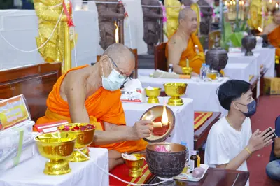 ประมวลภาพพิธีสวดนพเคราะห์และพุทธาภิเษกวัตถุมงคล วัดจุฬามณี ปี ๒๕๖๕